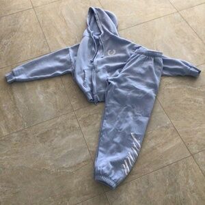 PINK Victoria's Secret Light Blue Hoodie and Joggers Set